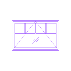 Buildings Awning Windows Top Row Grille Stencil Svg Design File, Free Vectors File